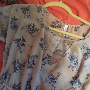 Xhilaration gray and floral dress top